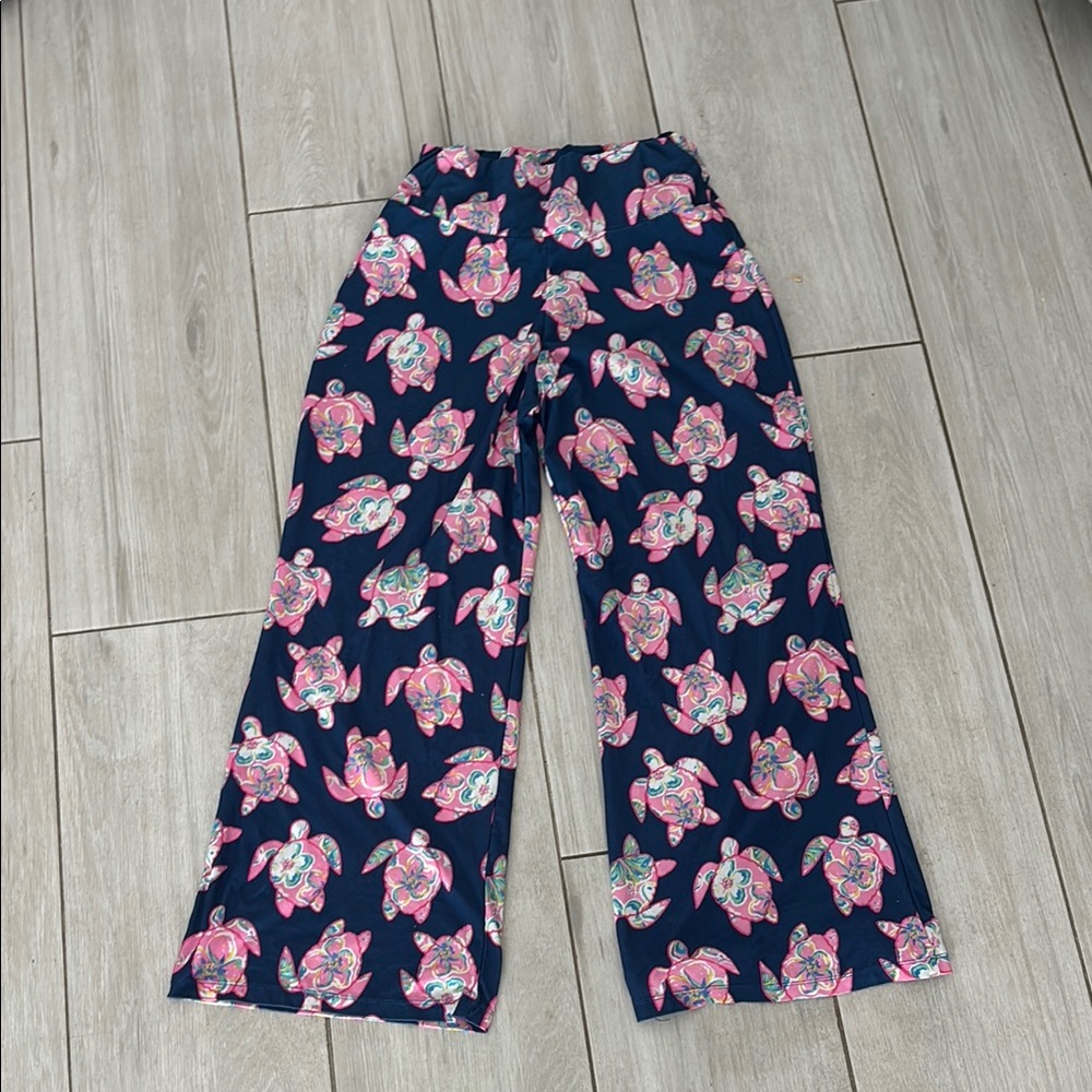 Simply Southern Sea Turtle Print Wide-Leg Pants